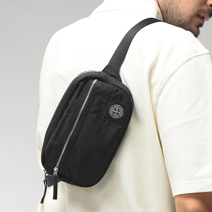 STONE ISLAND（ストーン アイランド） メンズ ベルトバッグ コーテッド
