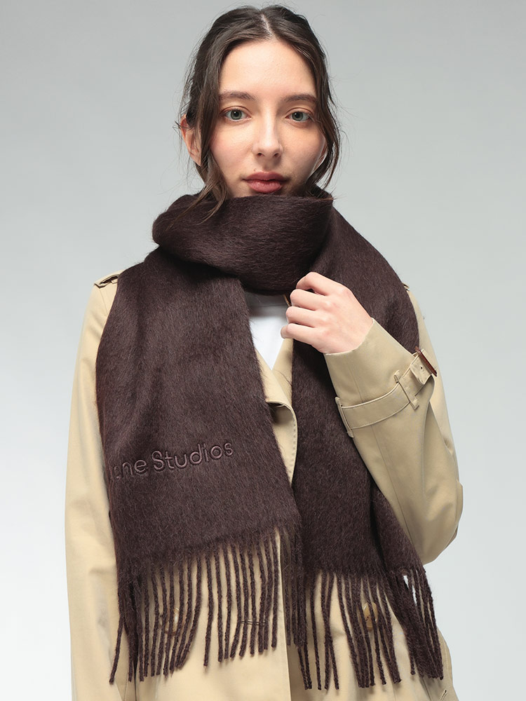 美品　anuans アルパカニットマフラー （BEIGE）　クリーニング済み Acne Studios（アクネ ストゥディオズ） レディース マフラー