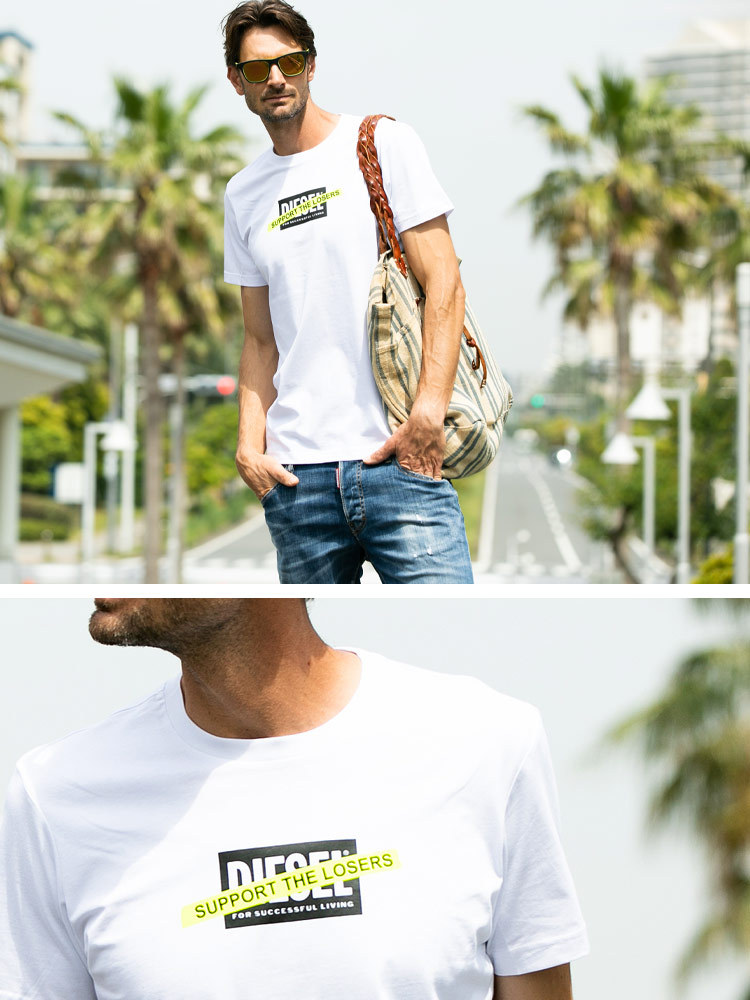 DIESEL 半袖 リブ ダイダイ 正規品 楽天市場】【ネコポス配送】 ディーゼル 半袖Tシャツ DIESEL T