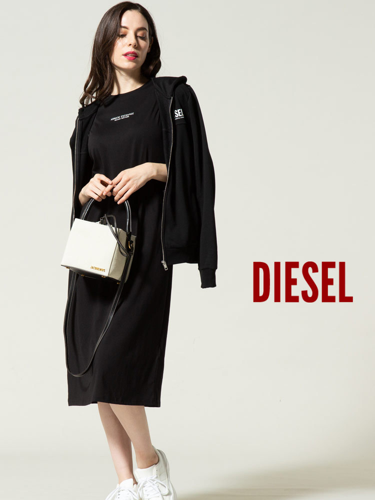 DIESEL ディーゼル レディース パーカー ロゴ プリント