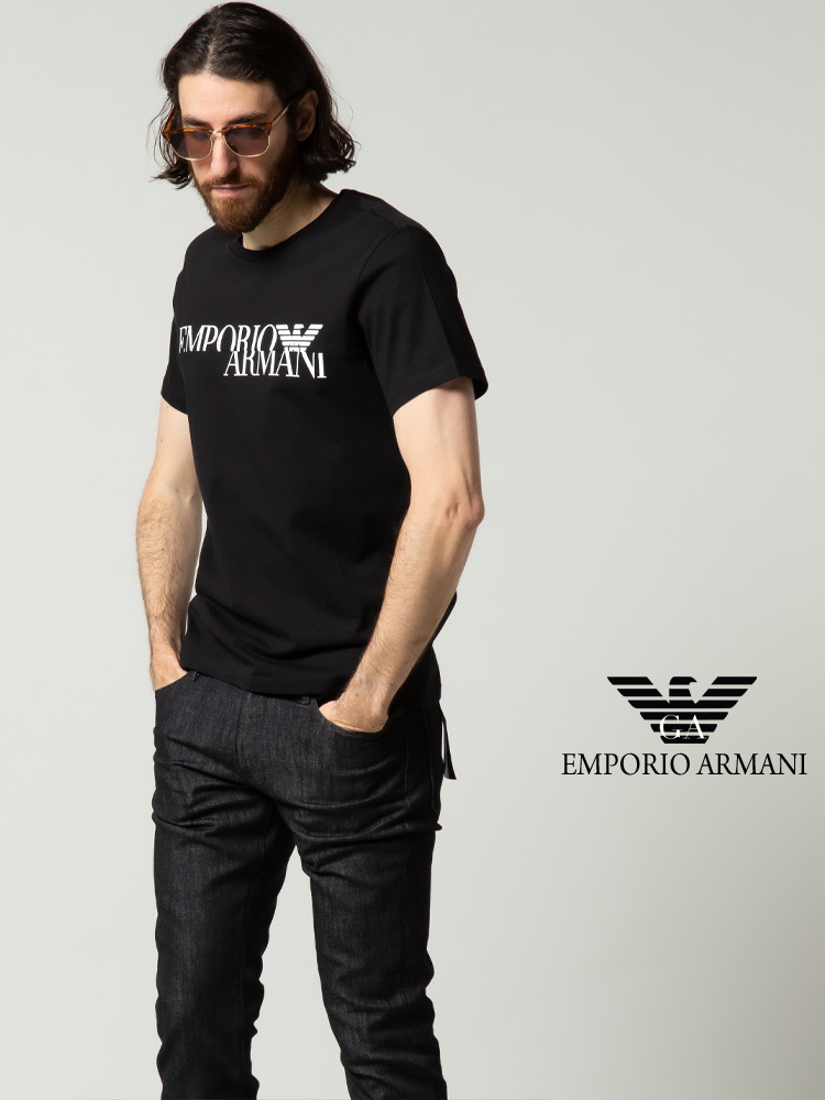エンポリオアルマーニ メンズ Tシャツ EMPORIO ARMANI フロントロゴ