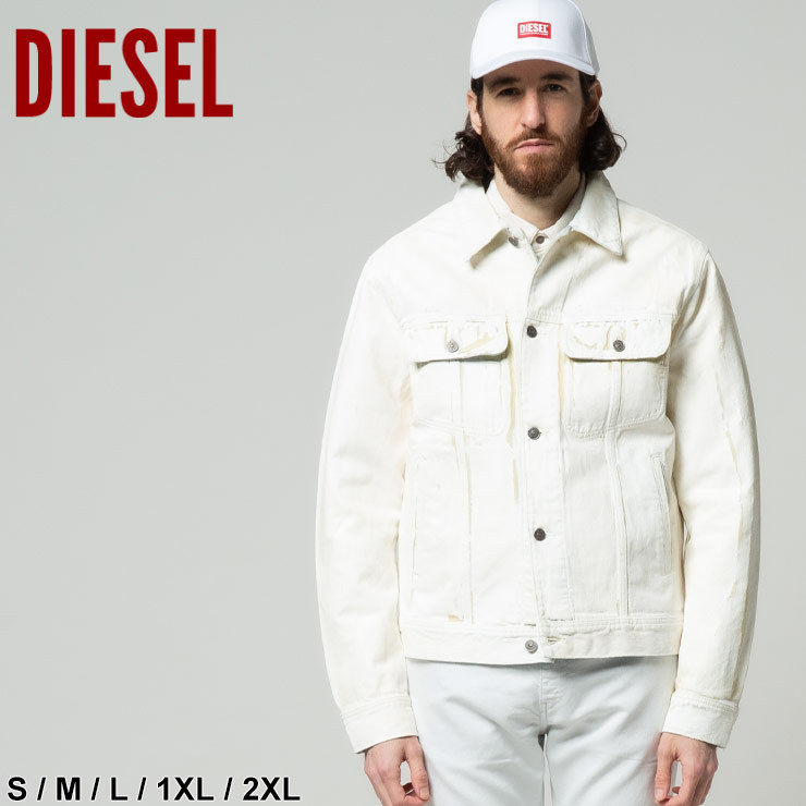 ディーゼル メンズ デニムジャケット DIESEL ホワイト Gジャン