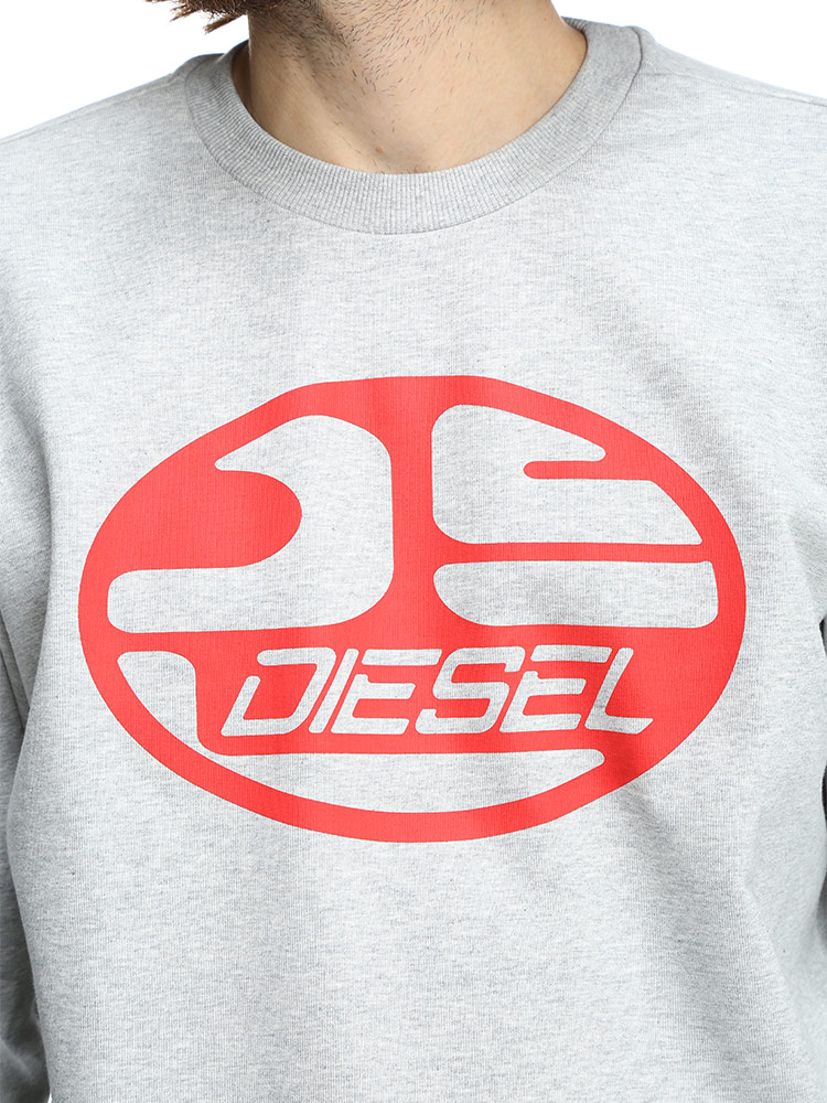 ディーゼル メンズ トレーナー DIESEL ブランド トップス プルオーバー スウェット スウェットシャツ 長袖 プリント ロゴ  S-GINN-K26 DSA064940HAYT