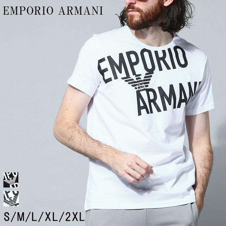 アルマーニ Tシャツ エンポリオアルマーニ EMPORIO ARMANI メンズ 半袖 ロゴ クルーネック 大きいサイズあり  EAS2118183R476