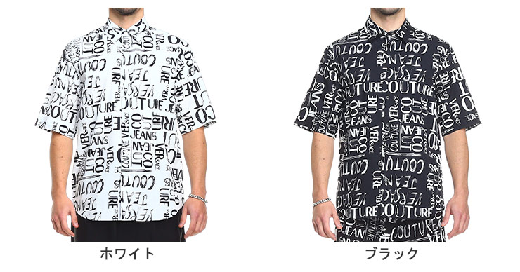 VERSACE JEANS COUTURE ヴェルサーチ シャツ ロゴ プリント