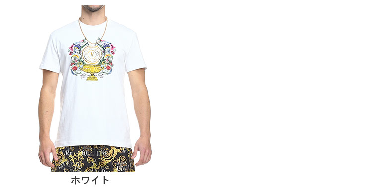 ヴェルサーチ Tシャツ VERSACE JEANS COUTURE カットソー メンズ 半袖