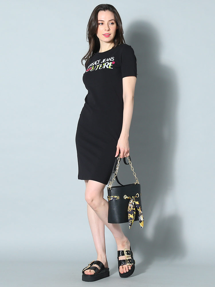 ヴェルサーチ VERSACE JEANS COUTURE ベルサーチ ワンピース Tシャツ 