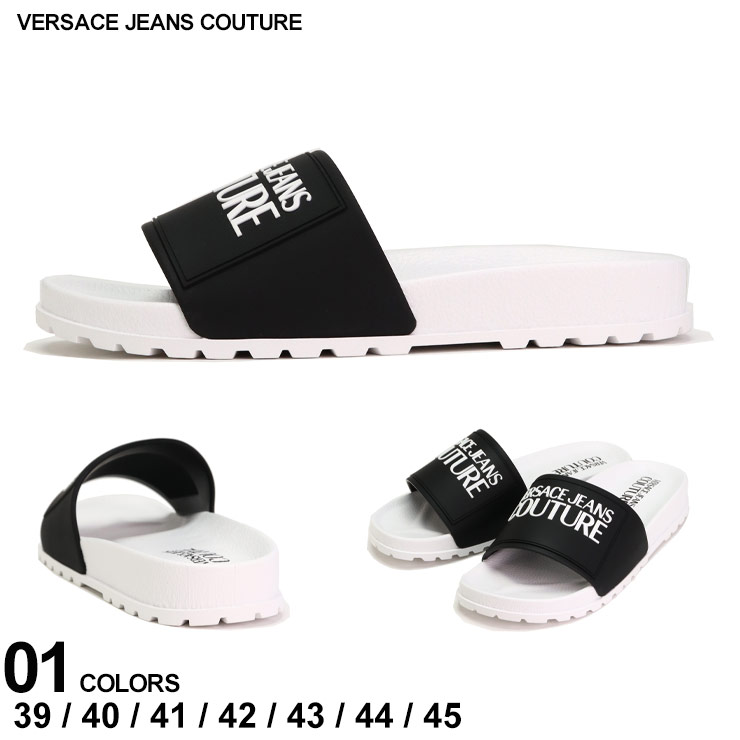 ヴェルサーチェ VERSACE JEANS COUTURE ベルサーチ サンダル シャワーサンダル ロゴ ブランド 大きいサイズあり  VC74YA3SQ271353