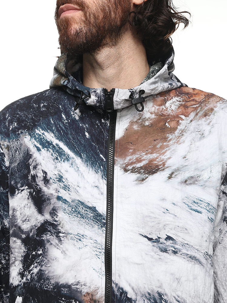 DIESEL ナイロンプリントジャケット　マルチカラー 中古・古着通販】DIESEL (ディーゼル) ナイロンジャケット マルチ