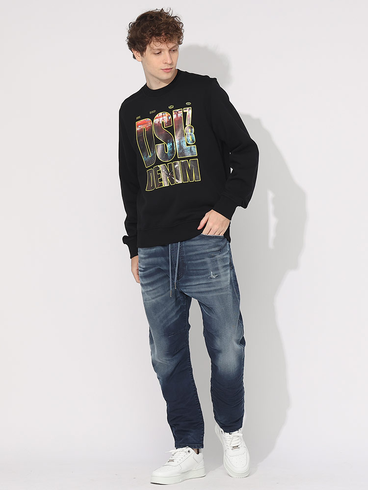 フロントデザインスウェット【SANSeLF】sanw23a021 MENS】スキーウェア アンダーウェア インナーウェア Time Space