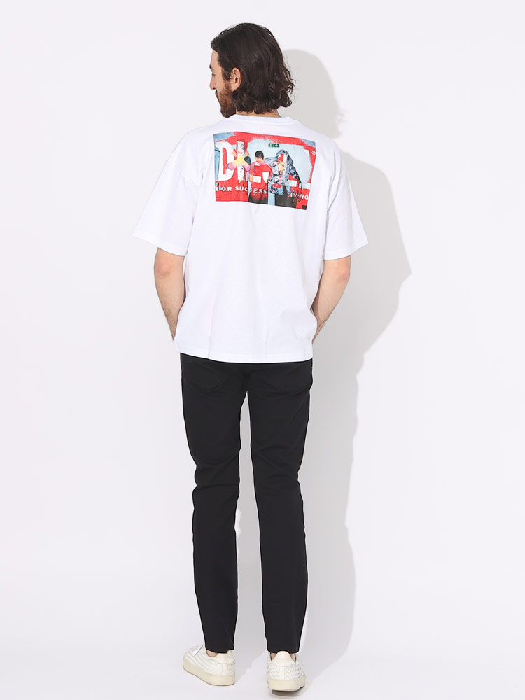 【新品】DIESEL ディーゼル／グラフィックロゴ デザインTシャツ L DIESEL ディーゼル メンズ 半袖 Tシャツ ロゴ プリント クルー