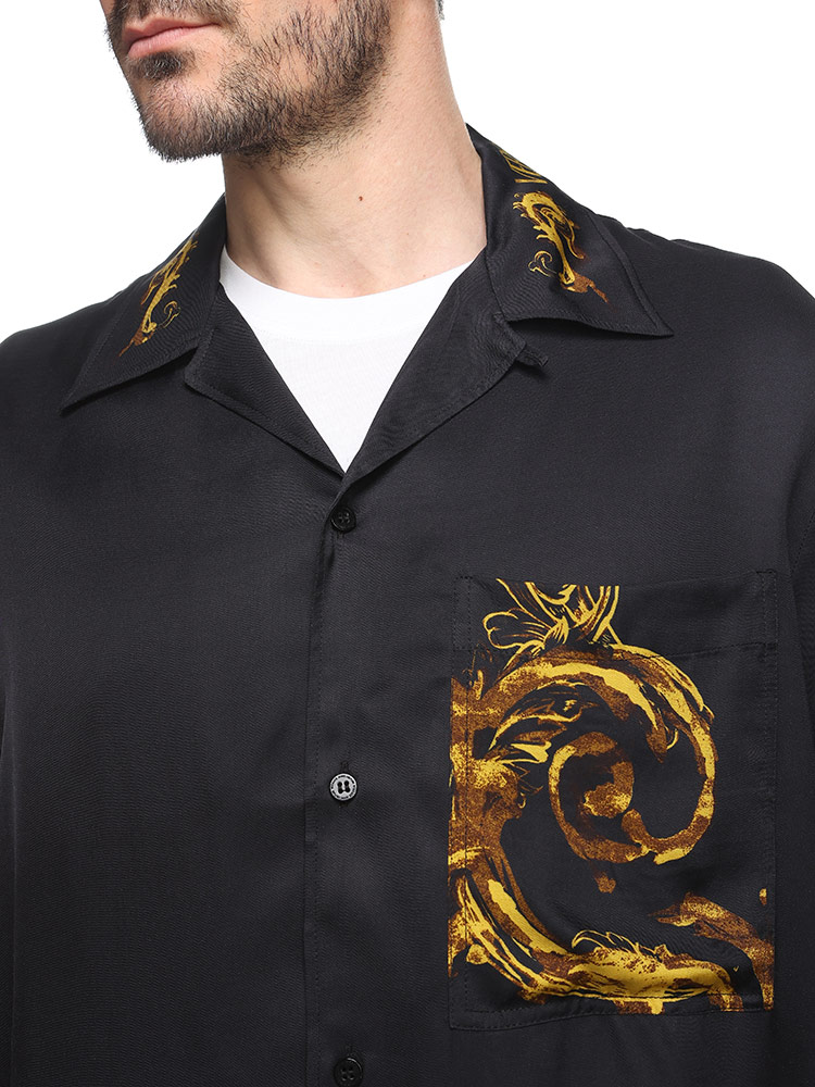 人気 特別価格 ヴェルサーチェ 半袖 柄シャツ VERSACE JEANS COUTURE ヴェルサーチェ シャツ メンズ