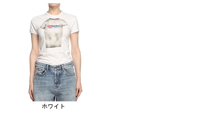DIESEL ディーゼル クルーネックレディースTシャツ DIESEL (ディーゼル) オーバルD クルーネック 半袖 Tシャツ