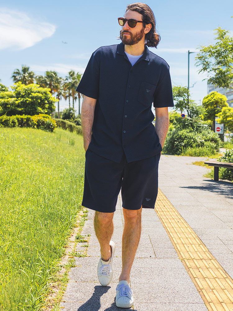 EMPORIO ARMANI エンポリオアルマーニ ハーフパンツ ワッフル地