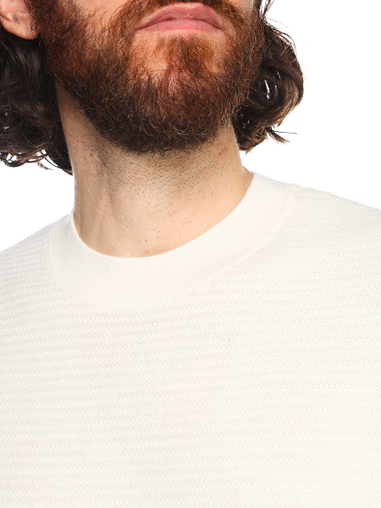 EMPORIO ARMANI エンポリオアルマーニ ウール100％ リブ編み クルー