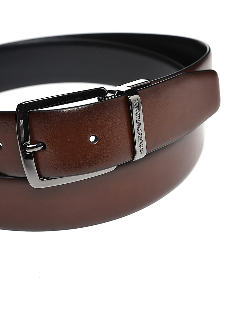 EMPORIO ARMANI エンポリオアルマーニ スムースレザー バックル回転式