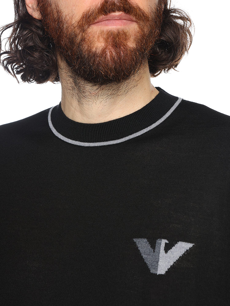 EMPORIO ARMANI エンポリオアルマーニ ウール イーグルロゴ クルー