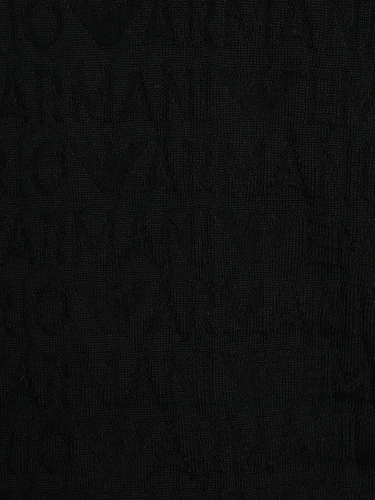 EMPORIO ARMANI エンポリオアルマーニ ウール ジャガード総柄ロゴ