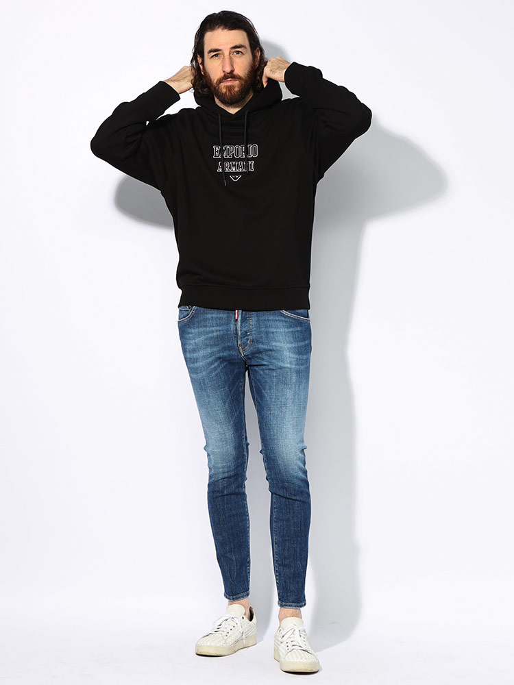 DSQUARED2（ディースクエアード） デニム ウォッシュ加工 レザーラベル