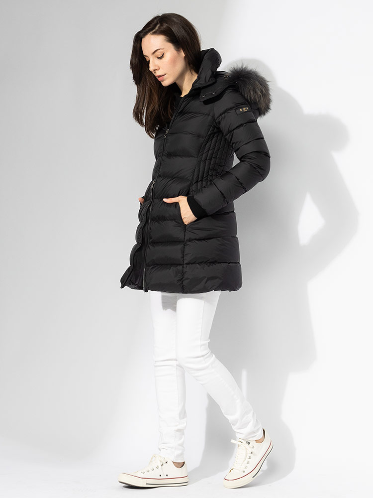 TATRAS（タトラス） ファー・フード着脱 ナイロン ミドル丈 ダウン