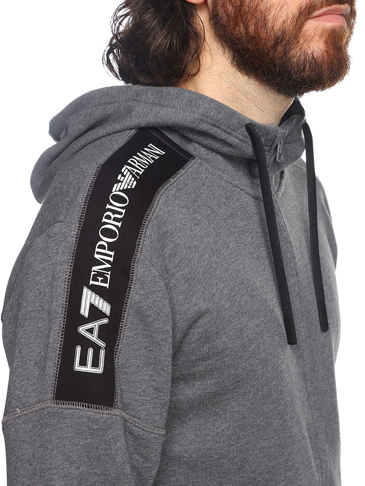 未使用⭐️23AW エンポリオアルマーニ パーカージップアップ コーデュロイ 白 セール】EMPORIO ARMANI メンズ CORDUROY FLEECE FZ HOODIE