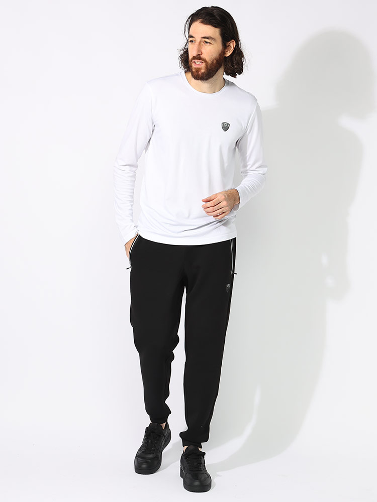 GIORGIO ARMANI アルマーニ ストレッチクルーネック 長袖Tシャツ EMPORIO ARMANI (エンポリオアルマーニ) ストレッチコットン