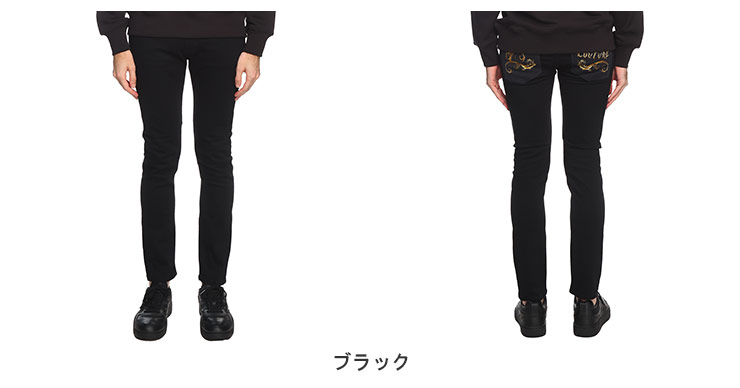 【VERSACE】刺繍メデューサロゴ ストレッチジーンズ VERSACE 刺繍メデューサロゴ デニムジーンズ