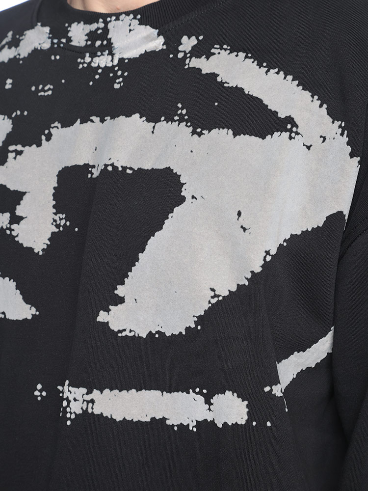 DIESEL（ディーゼル） フロッキーオーバルD クルーネック トレーナー