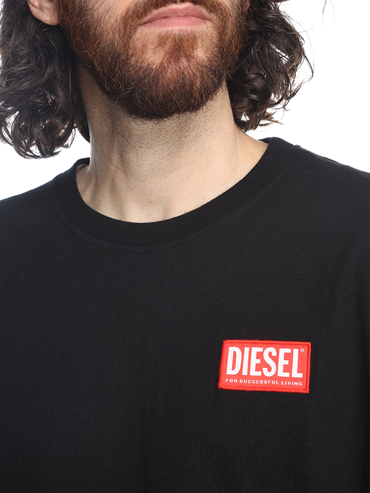 DIESEL ディーゼル BOXロゴ クルーネック 長袖 Tシャツ メンズ