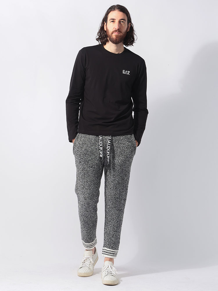 EMPORIO ARMANI エンポリオアルマーニ ストレッチ 胸ロゴ クルー