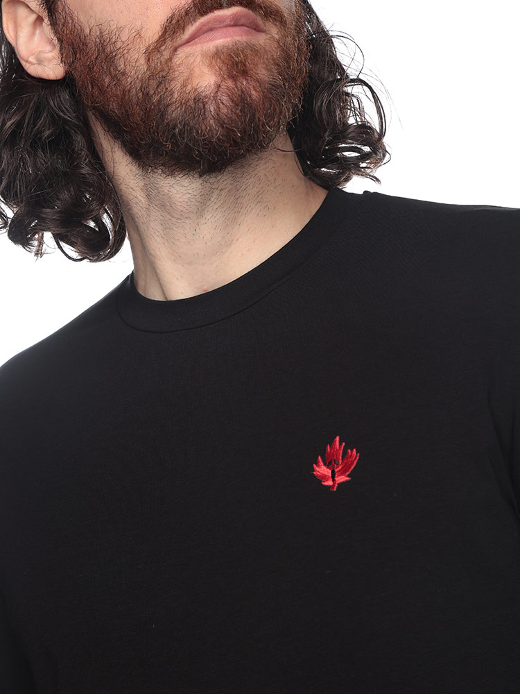 DSQUARED2（ディースクエアード） ロゴ刺繍 クルーネック 長袖 T