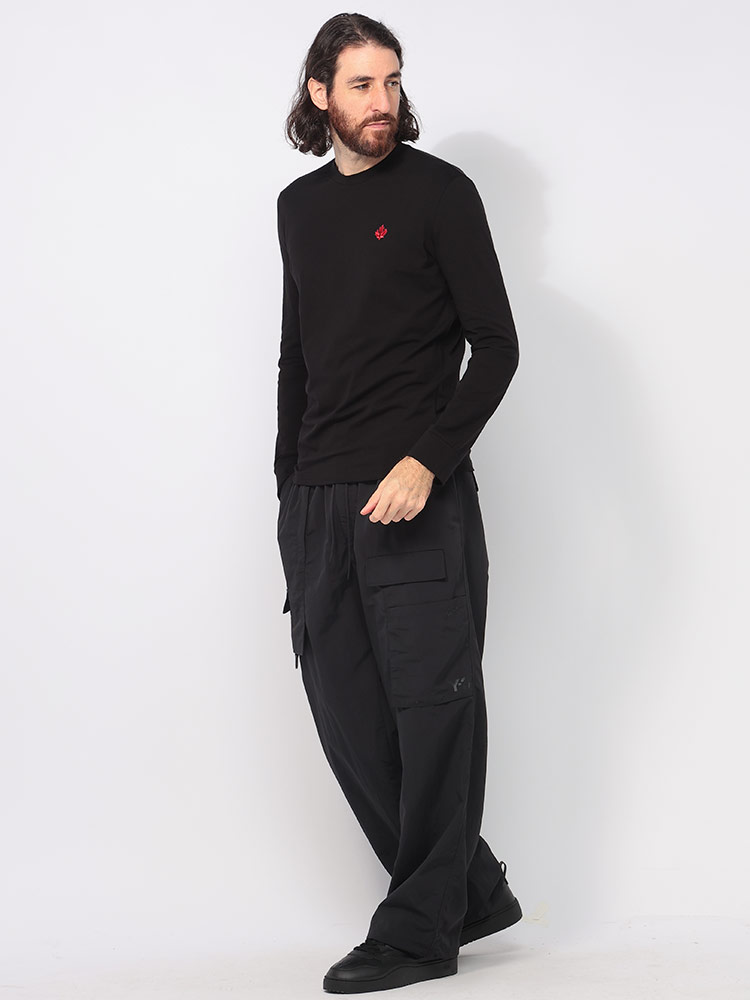 DSQUARED2（ディースクエアード） ロゴ刺繍 クルーネック 長袖 T