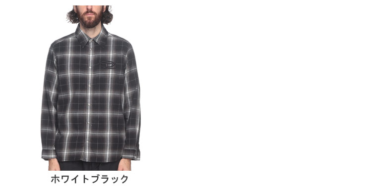 DIESEL ディーゼル ロゴ刺繍 チェック柄 長袖 シャツ メンズ