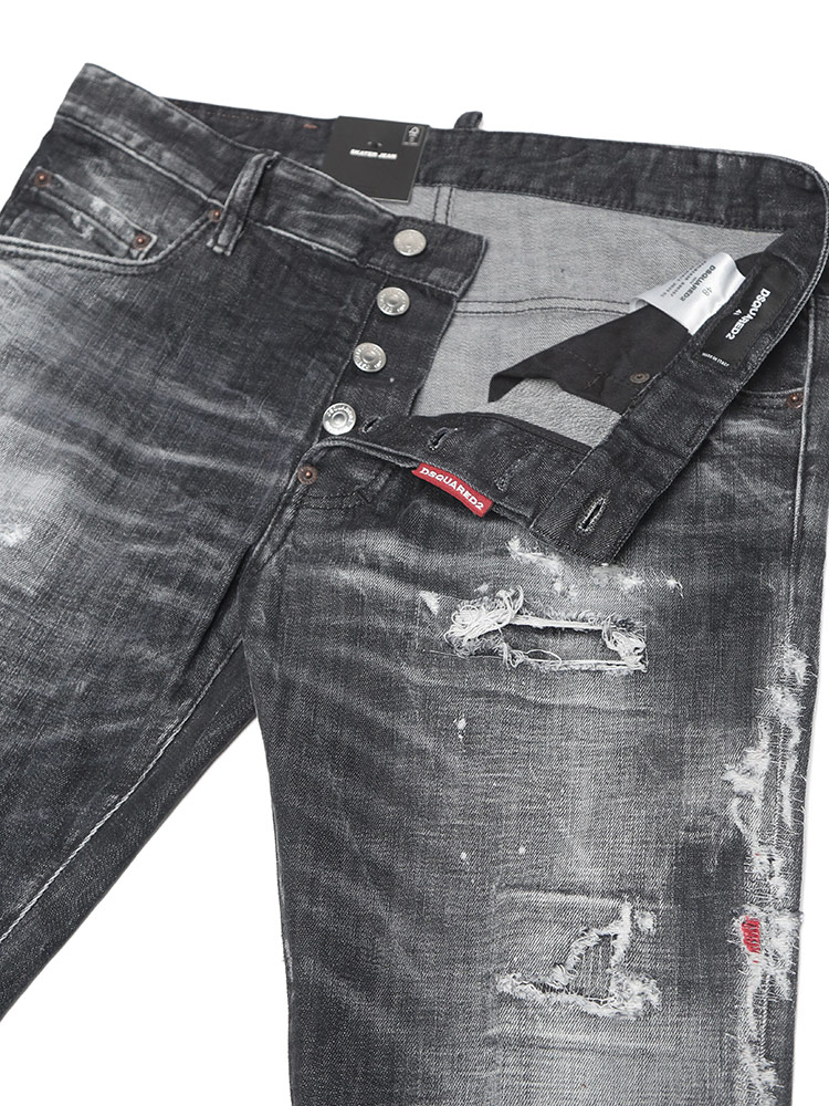 DSQUARED2（ディースクエアード） ダメージ加工 ボタンフライ ジーンズ