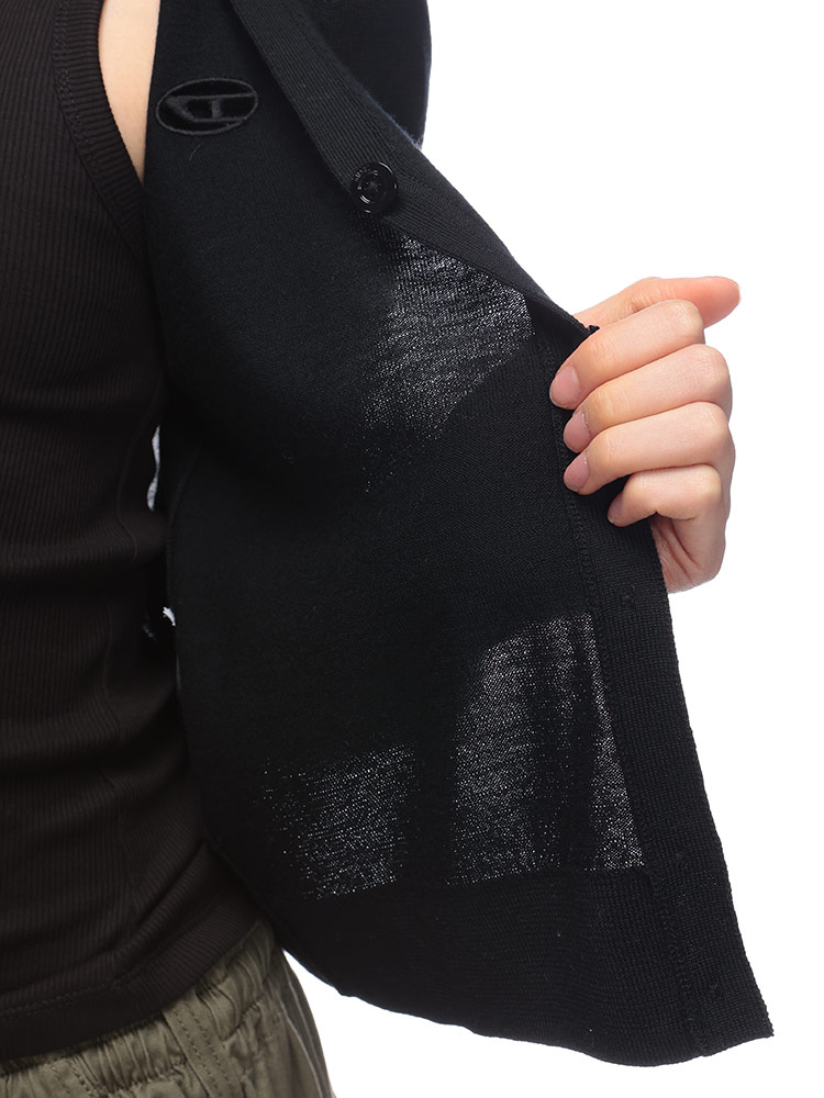 DIESEL（ディーゼル） カーディガン レディース ウール 胸ロゴ