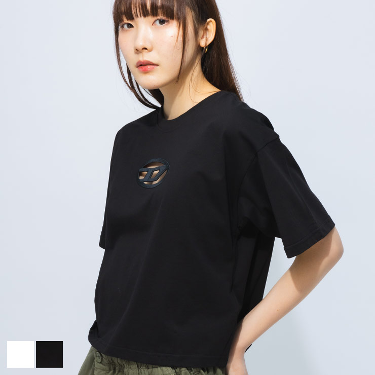 DIESEL（ディーゼル） 半袖 Tシャツ レディース オーバルD クルー