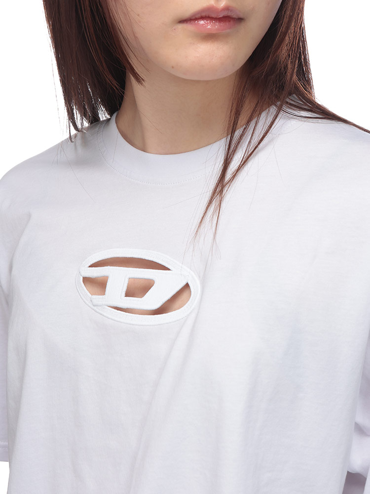 DIESEL（ディーゼル） 半袖 Tシャツ レディース オーバルD クルー