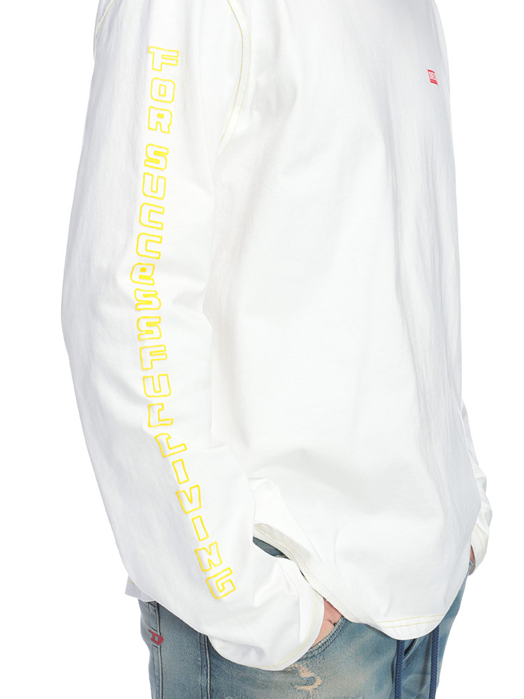 DIESEL（ディーゼル） サイドロゴ バックアップルプリント クルー