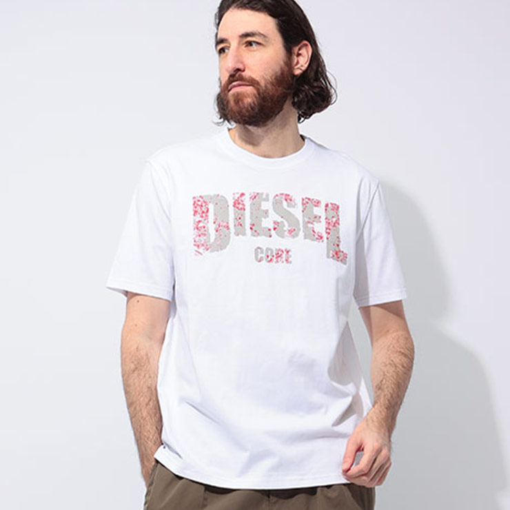 DIESEL（ディーゼル） DIESEL CORE ロゴプリント クルーネック 半袖 T