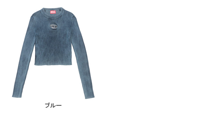 DIESEL（ディーゼル） 長袖ニット レディース オーバルDプレートクルー