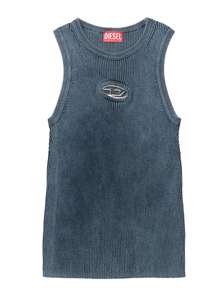 DIESEL（ディーゼル） オーバルDプレートクルーネック ニット タンク