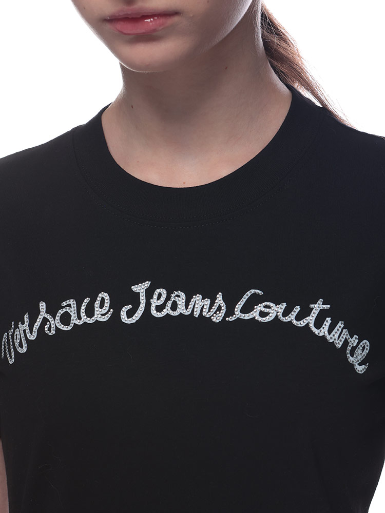 未使用 ヴェルサーチ VERSACE JEANS COUTURE Tシャツ カットソー 半袖 ショートスリーブ ロゴ トップス レディース XXS VERSACE - 未使用 ヴェルサーチ VERSACE JEANS COUTURE Tシャツ