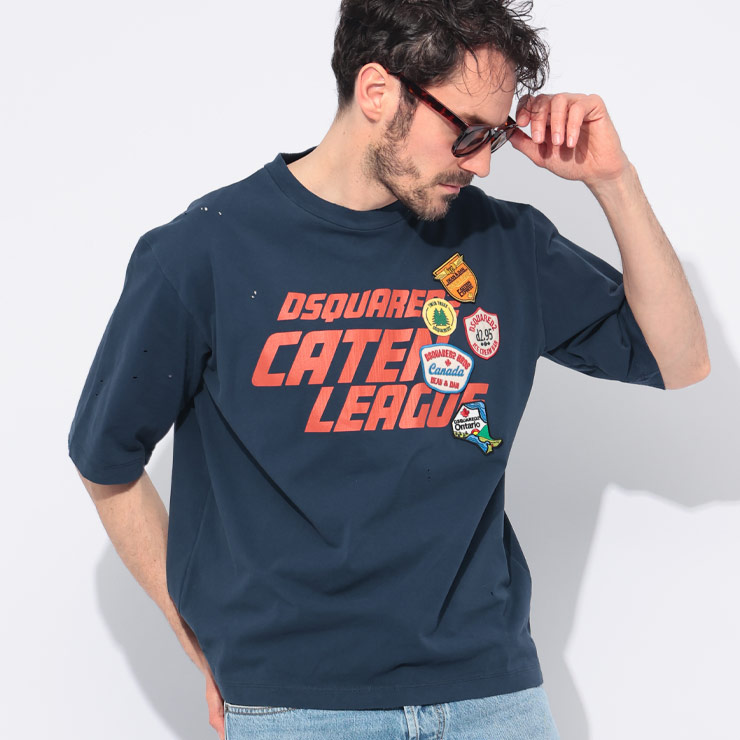 DSQUARED2（ディースクエアード） 半袖 Tシャツ メンズ ダメージ