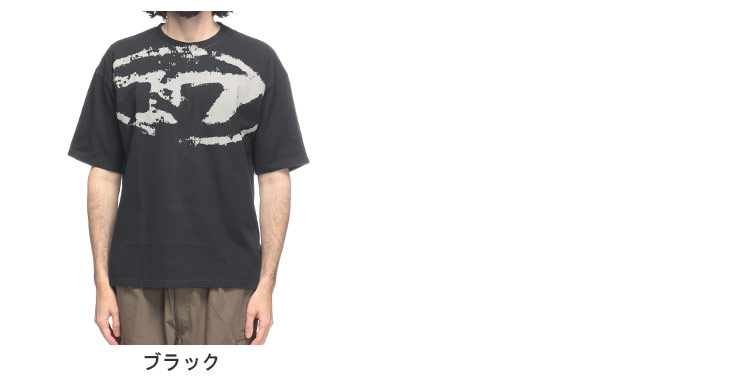 DIESEL ディーゼル 半袖 Tシャツ メンズ フロッキーオーバルD