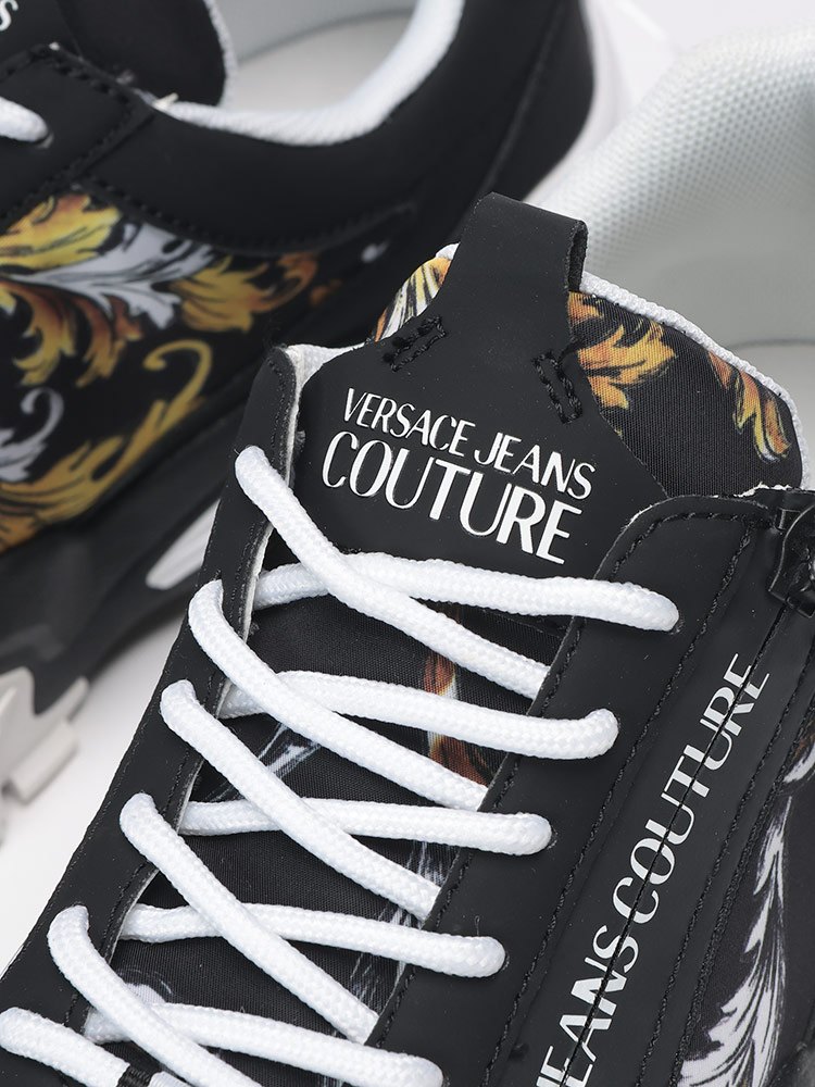 ヴェルサーチ ジーンズクチュール ハイカットスニーカー UK9 総柄 VERSACE JEANS COUTURE ヴェルサーチェ スニーカー メンズ
