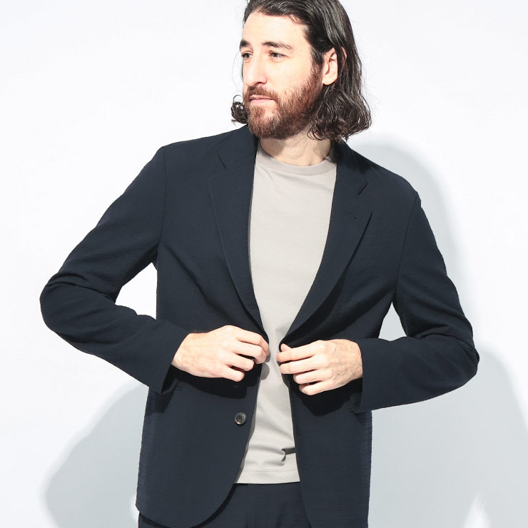 【美品】 EMPORIO ARMANI シアサッカー ジャケット EMPORIO ARMANI エンポリオアルマーニ ジャケット メンズ シア