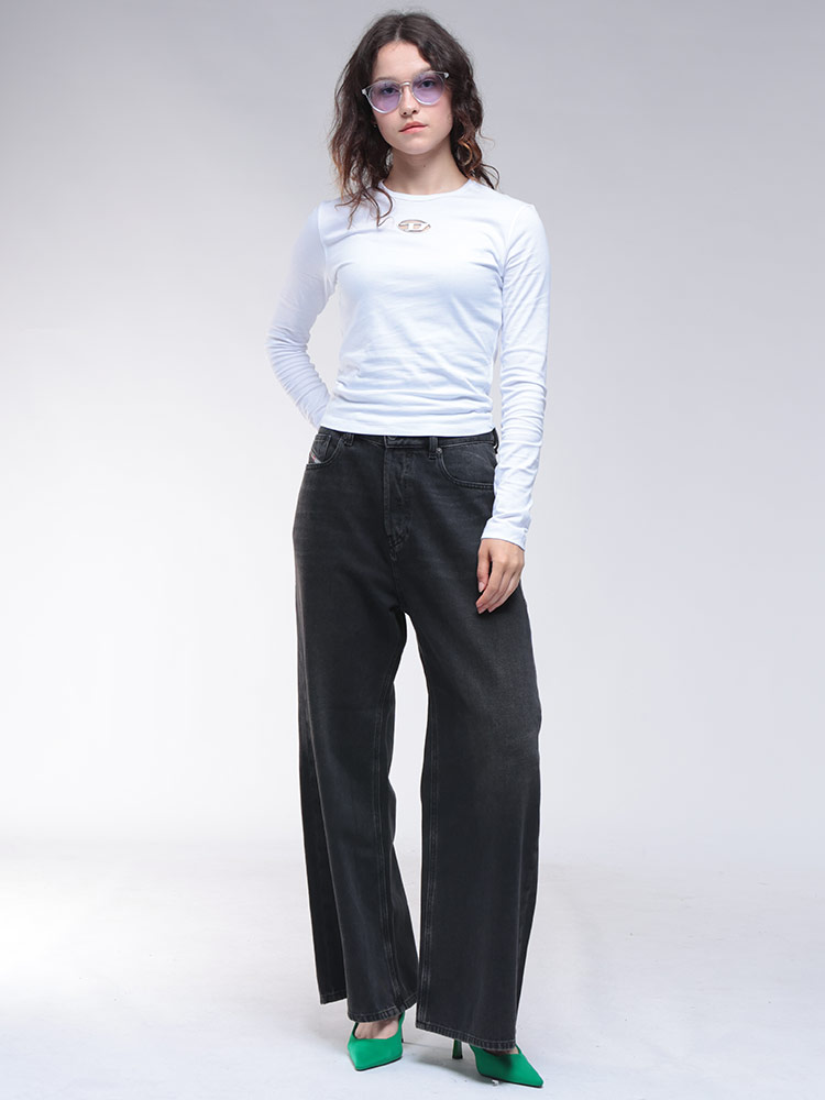 DIESEL（ディーゼル） オーバルD クルーネック 長袖 Tシャツ