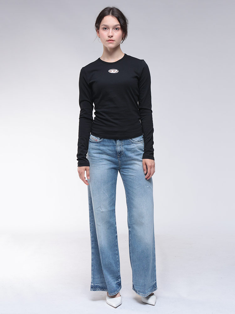 DIESEL（ディーゼル） オーバルD クルーネック 長袖 Tシャツ
