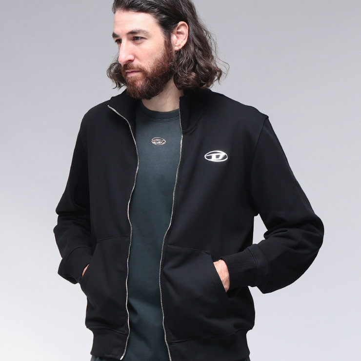 【新品タグ付】DIESEL ディーゼル トラックジャケット XXL オーバルD DIESEL（ディーゼル） メンズ オーバルDメタルロゴ ジップアップ