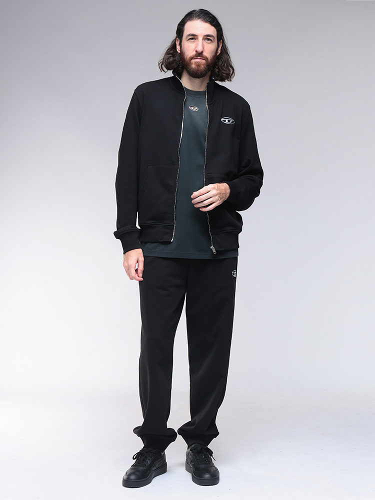 DIESEL（ディーゼル） メンズ オーバルDメタルロゴ ジップアップ